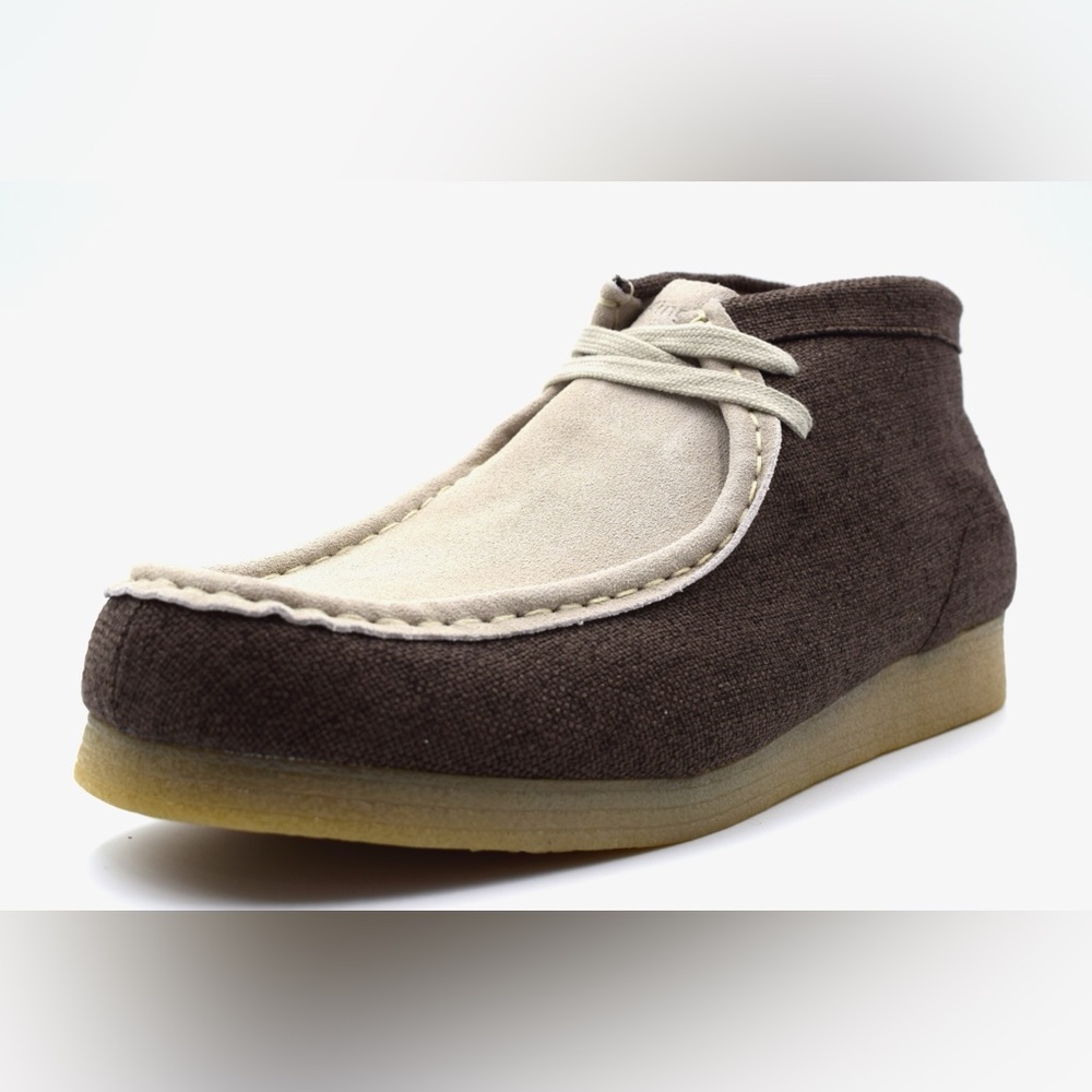 NEKTA/ke'nekt/ Wallabees for Men - Men's High-Top Casual Boots - Dessert Brn/Crm